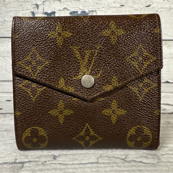 Louis Vuitton Portefeiulle Elise Trifold Wallet Monogram Canvas Leather - Picture 1 of 14